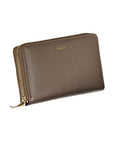 Coccinelle Chic Brown Leather Wallet with Ample Space