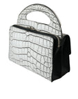 Balenciaga Metallic Silver Alligator Leather Mini Bag