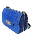 Balenciaga Alligator Skin Mini Shoulder Bag - Elegant Blue