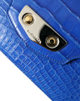 Balenciaga Alligator Skin Mini Shoulder Bag - Elegant Blue