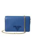 Prada Elegant Monogram Leather Sling Purse