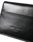 Dolce & Gabbana Black Leather Bifold Logo Card Holder Keyring Wallet