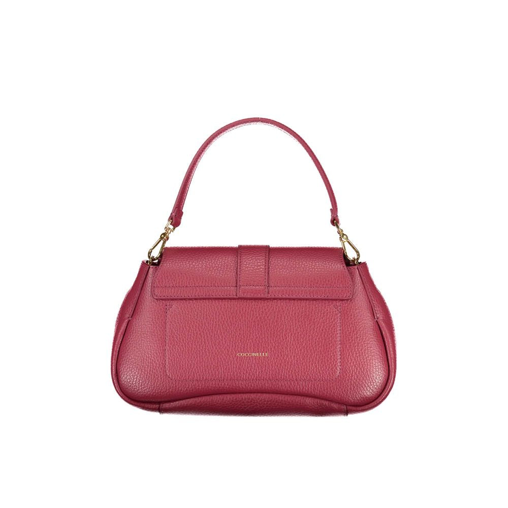 coccinelle-red-leather-handbag-back-view