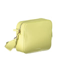 Coccinelle - Yellow Leather Shoulder Bag with External Pocket