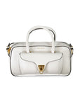 Coccinelle - White Leather Handbag with Adjustable Strap