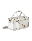 Coccinelle - White Leather Handbag with Adjustable Strap