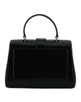 Jimmy Choo Lizard-Embossed Leather Shoulder Bag - Black