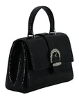 Jimmy Choo Lizard-Embossed Leather Shoulder Bag - Black