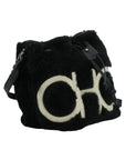 Jimmy Choo Black Leather & Fabric Small Tote - Elegant Versatility