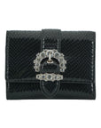 Jimmy Choo Black - Croc Embossed Leather Wallet