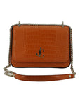 Jimmy Choo Amber Orange - Quilted Leather Shoulder Bag