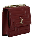 Jimmy Choo Avenue Quad - Quilted Nappa Leather Cranberry Bag