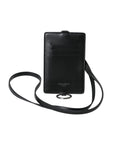 Dolce & Gabbana - Black Leather Lanyard Card Holder Wallet