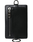 Dolce & Gabbana - Black Leather Lanyard Card Holder Wallet