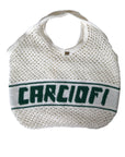 Dolce & Gabbana - Cotton Logo Knitted Tote in White & Green