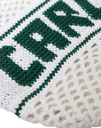 Dolce & Gabbana - Cotton Logo Knitted Tote in White & Green