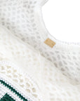 Dolce & Gabbana - Cotton Logo Knitted Tote in White & Green