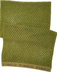 pinko-green-mesh-scarf-logo-detail