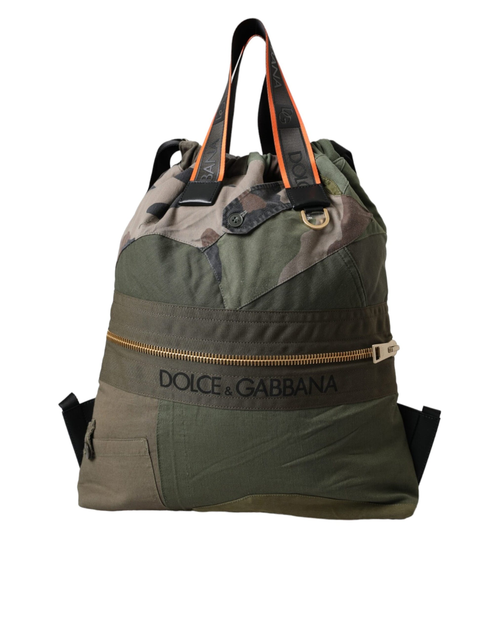 dolce-gabbana-military-green-canvas-backpack-front