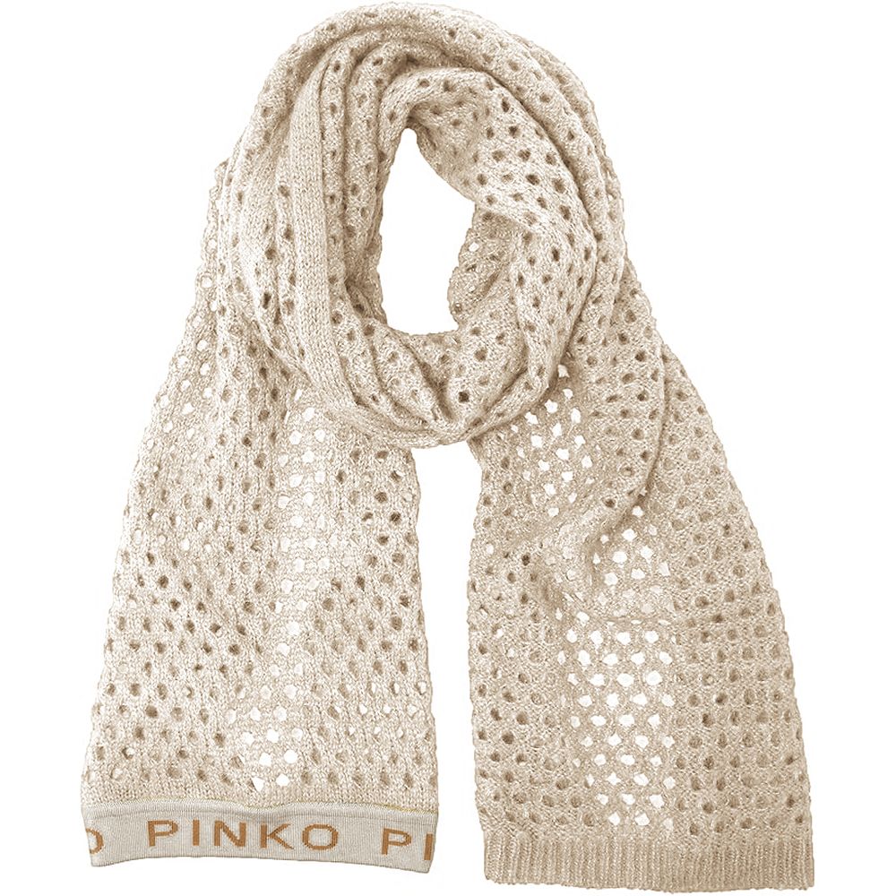 pinko-beige-alpaca-blend-mesh-scarf-front