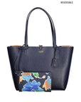 Ralph Lauren - Navy Blue Faux-Leather Reversible Tote