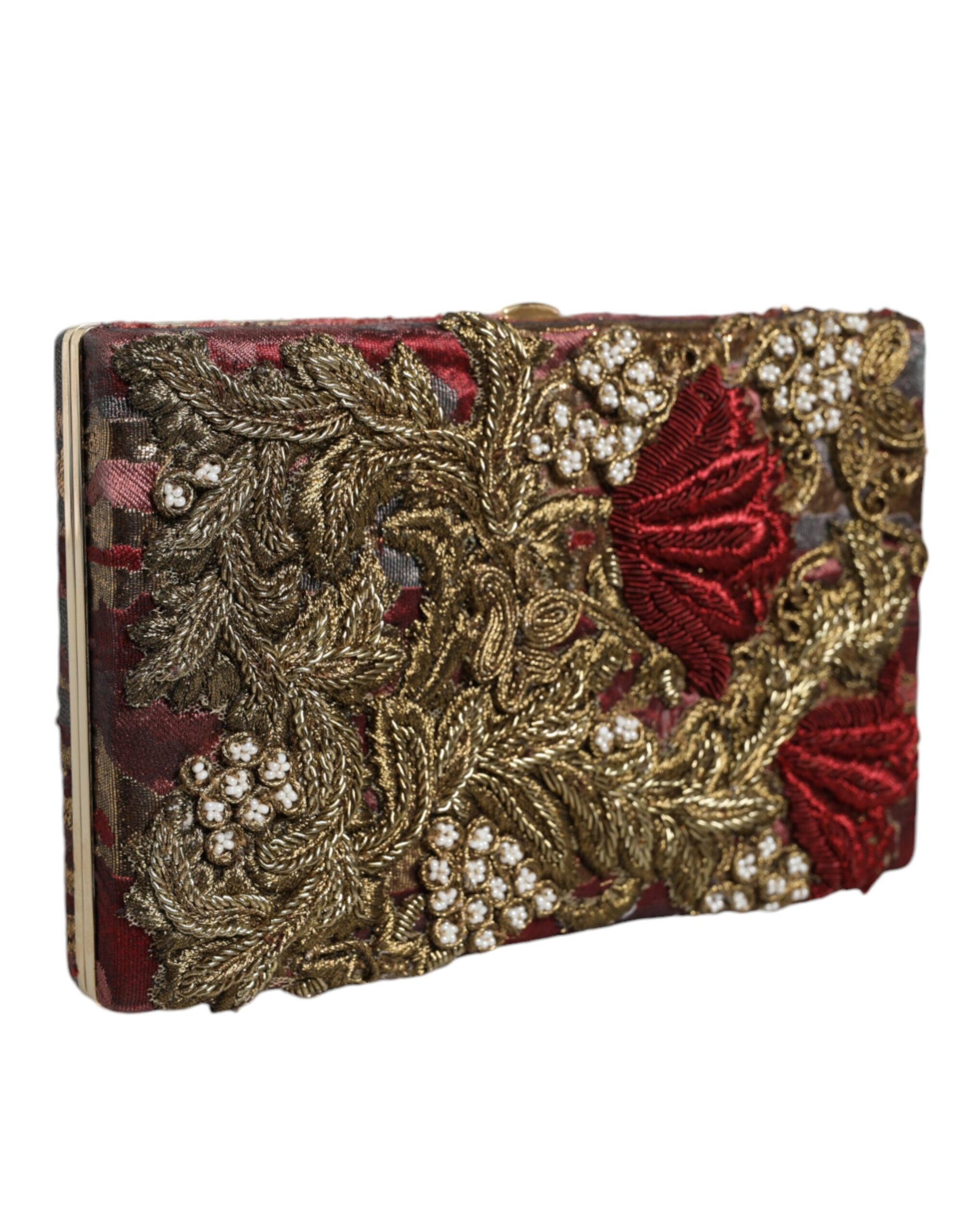 dolce-gabbana-maroon-velvet-clutch