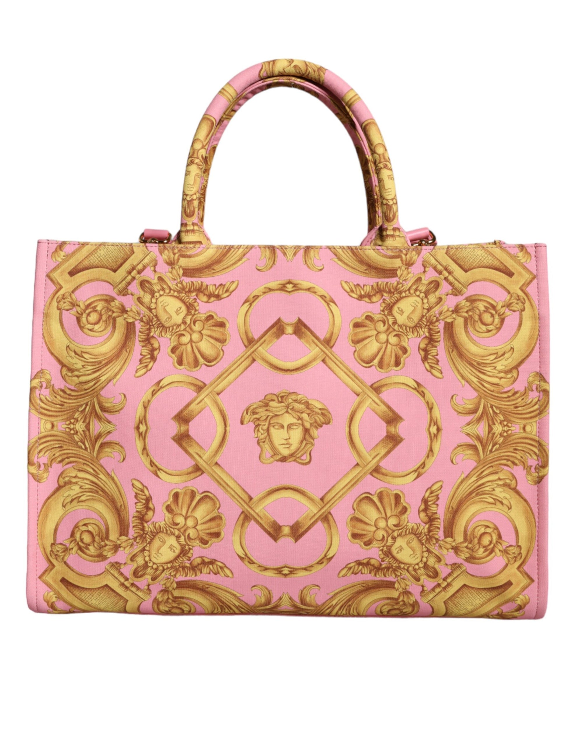 versace-printed-fabric-leather-tote-side