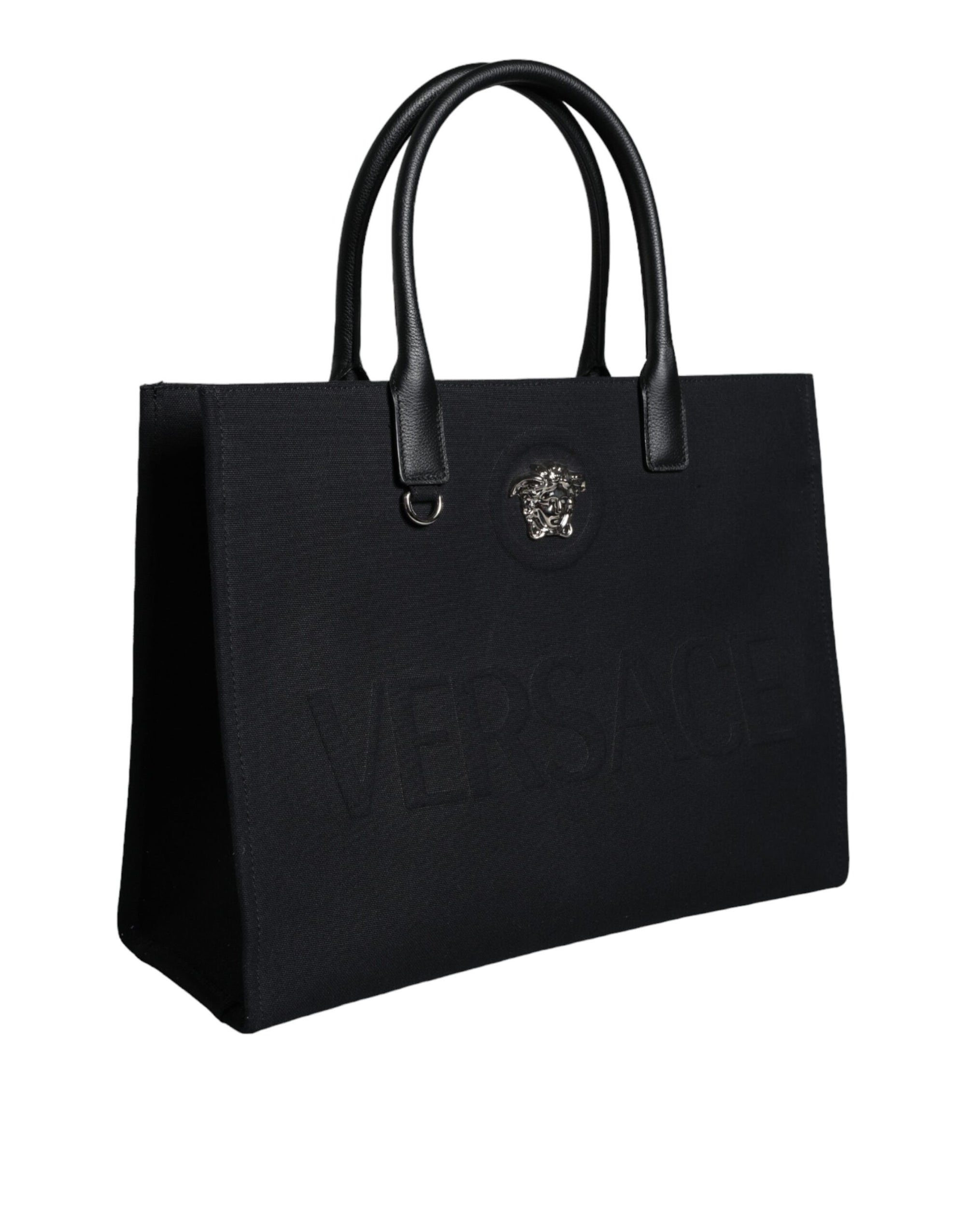 versace-black-canvas-tote-bag