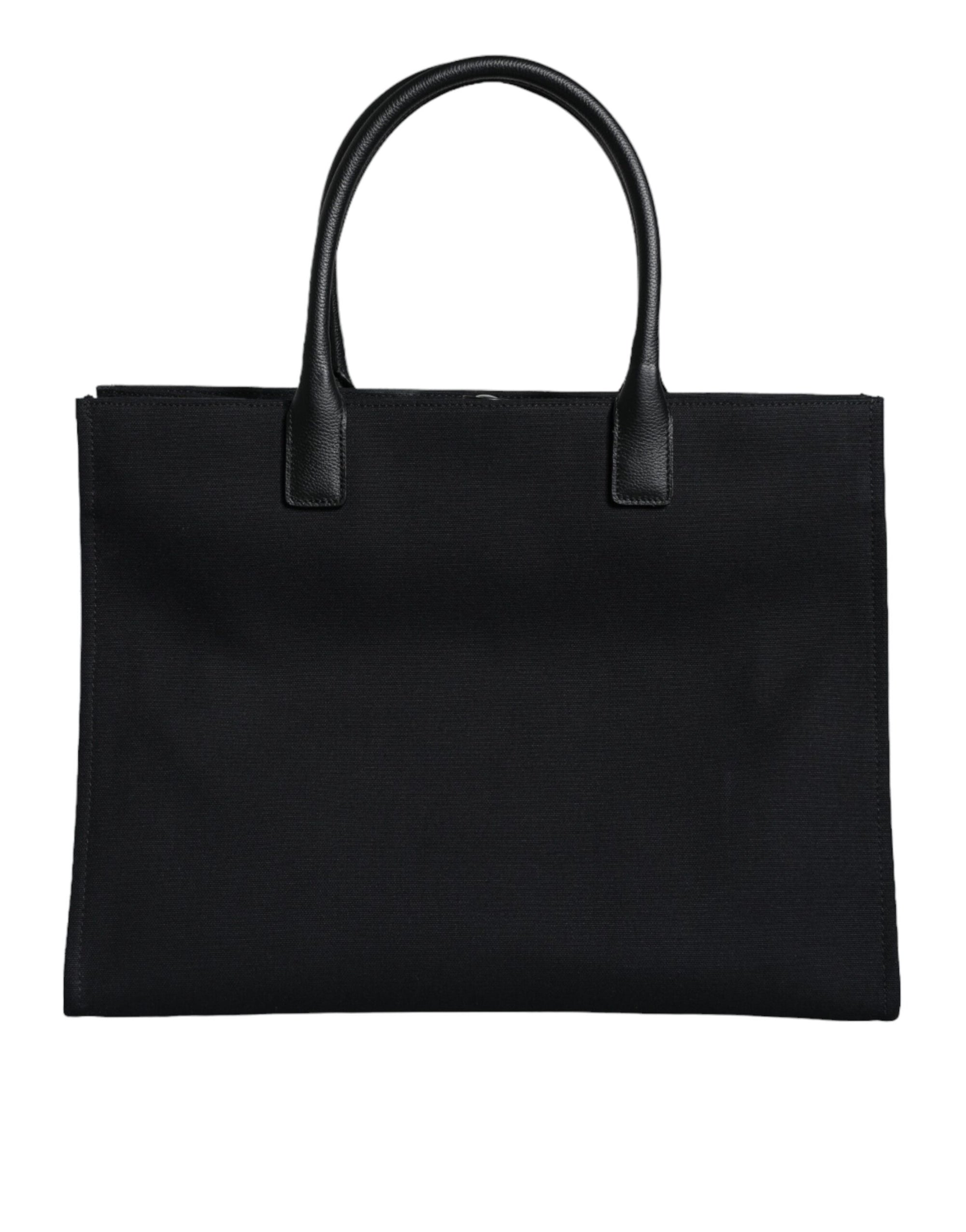 versace-black-canvas-tote-back-view