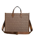 versace-brown-jacquard-leather-tote-bag-front-view