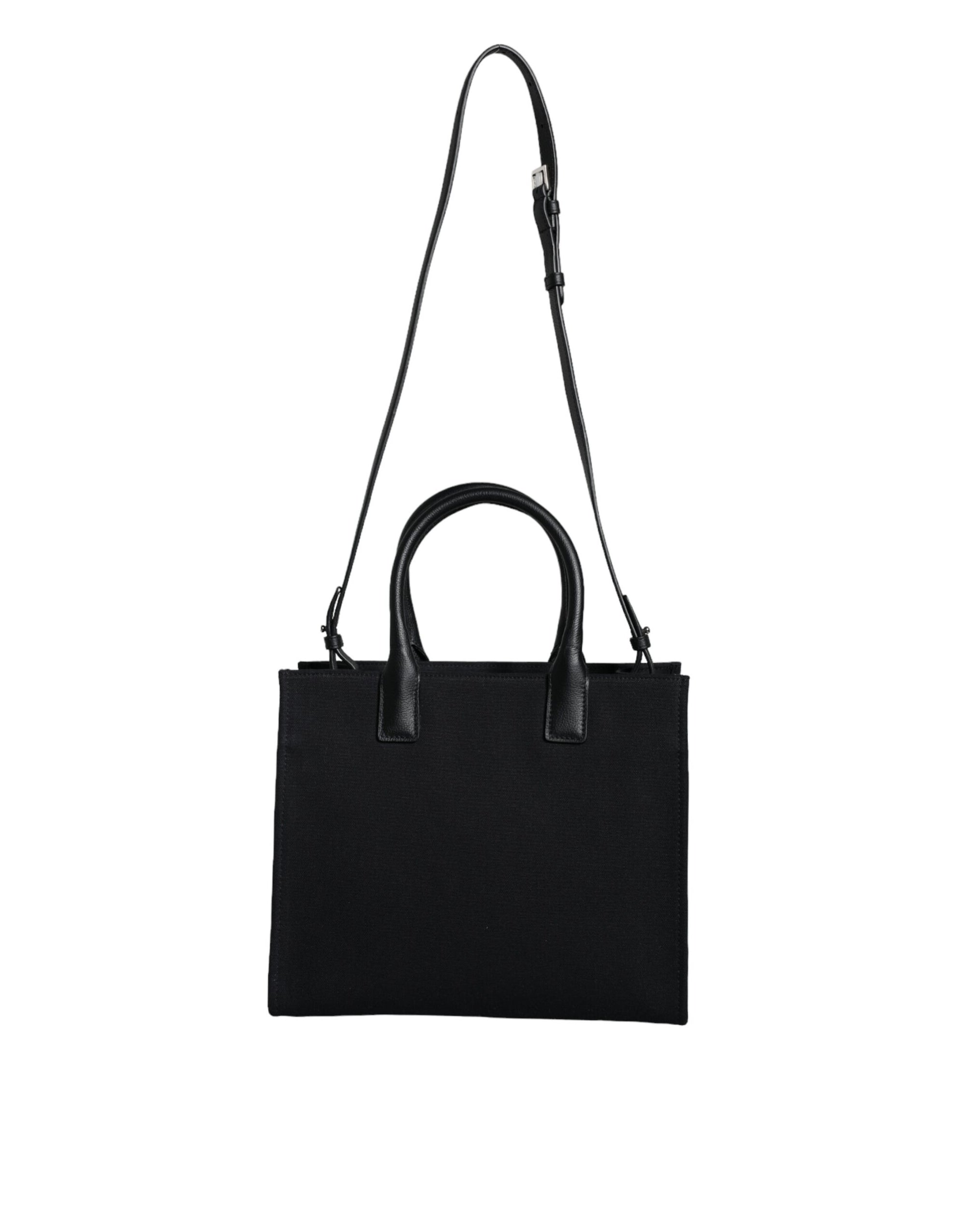 versace-black-canvas-leather-tote-back-view