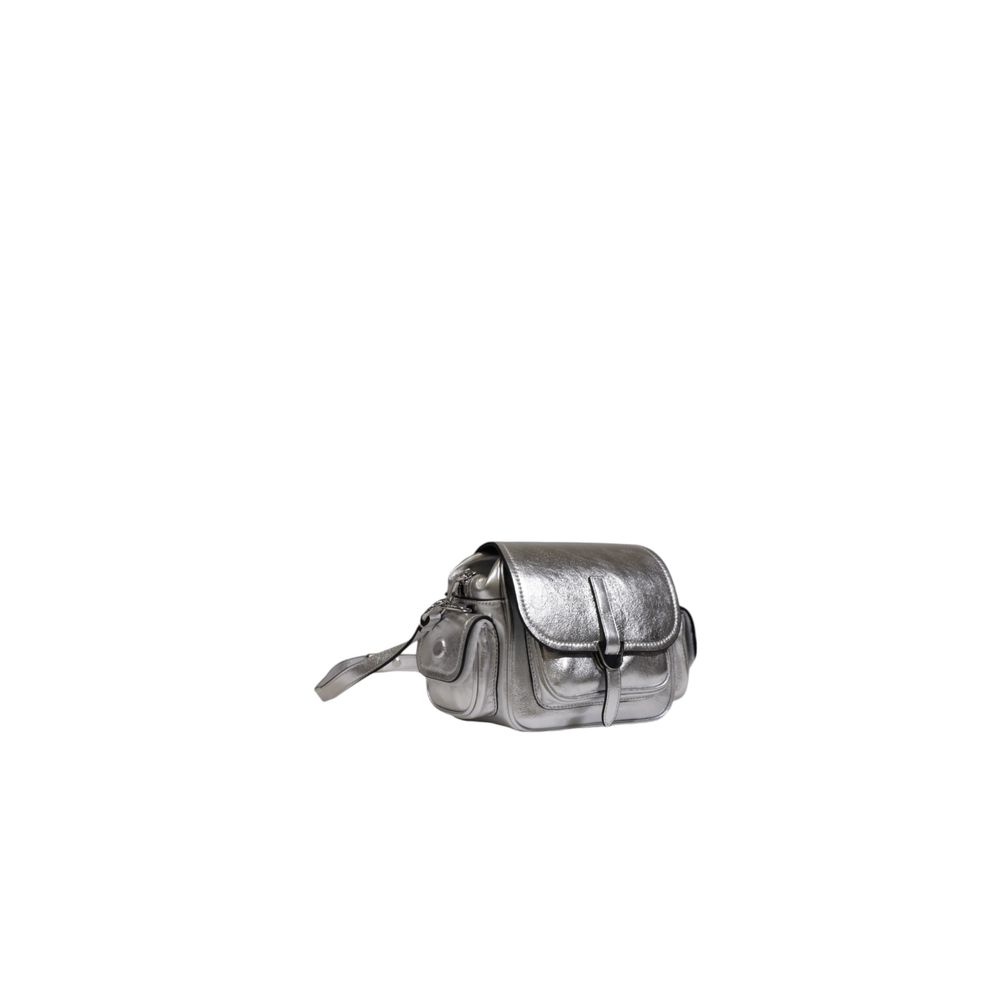 coccinelle-modern-silver-leather-bag