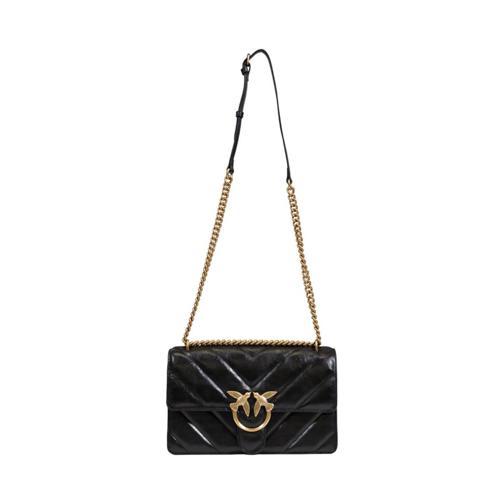 Pinko - Black Leather Crossbody Bag