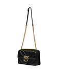 Pinko - Black Leather Crossbody Bag