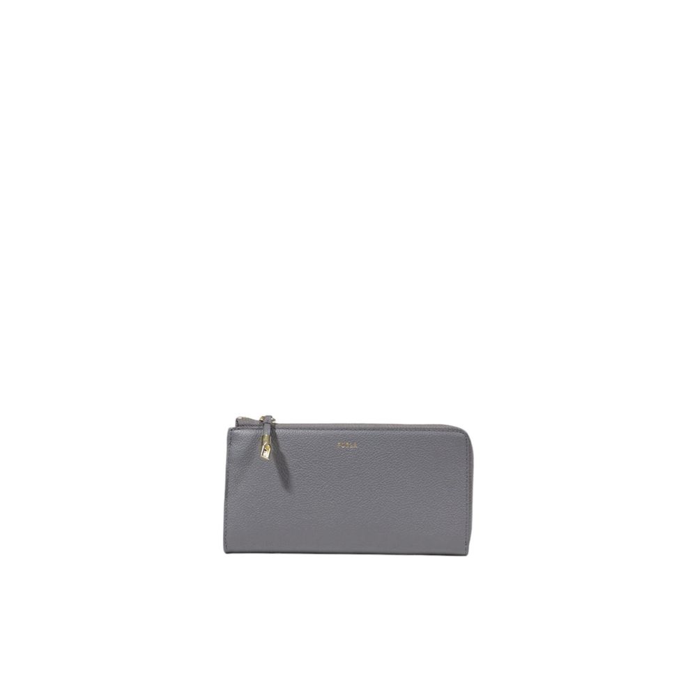 furla-gray-leather-wallet-front-view