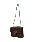 pinko-brown-leather-shoulder-bag-side-angle