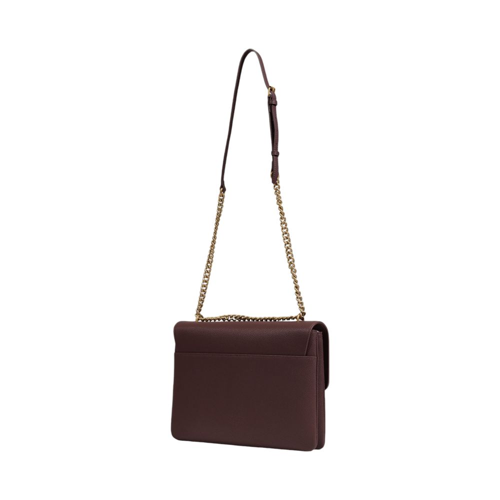 pinko-brown-leather-shoulder-bag-back-view