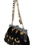 Dolce & Gabbana - Black Tassel Gold Baroque Crystal Clutch