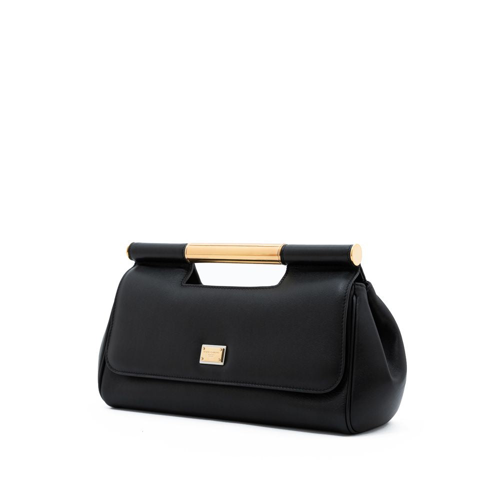 Dolce &amp; Gabbana - Black Calf Leather Sicily Clutch Bag