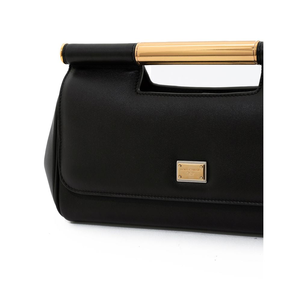 Dolce &amp; Gabbana - Black Calf Leather Sicily Clutch Bag