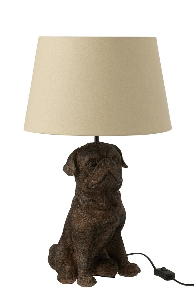 Charmante-Bruine-Hond-Tafellamp