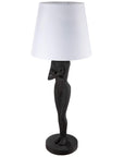 Zwarte vrouwenlichaam lamp | Lady Black & White | H. 78 cm