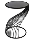 Bijzettafel design - Zwart | Ray | Ø 38 cm