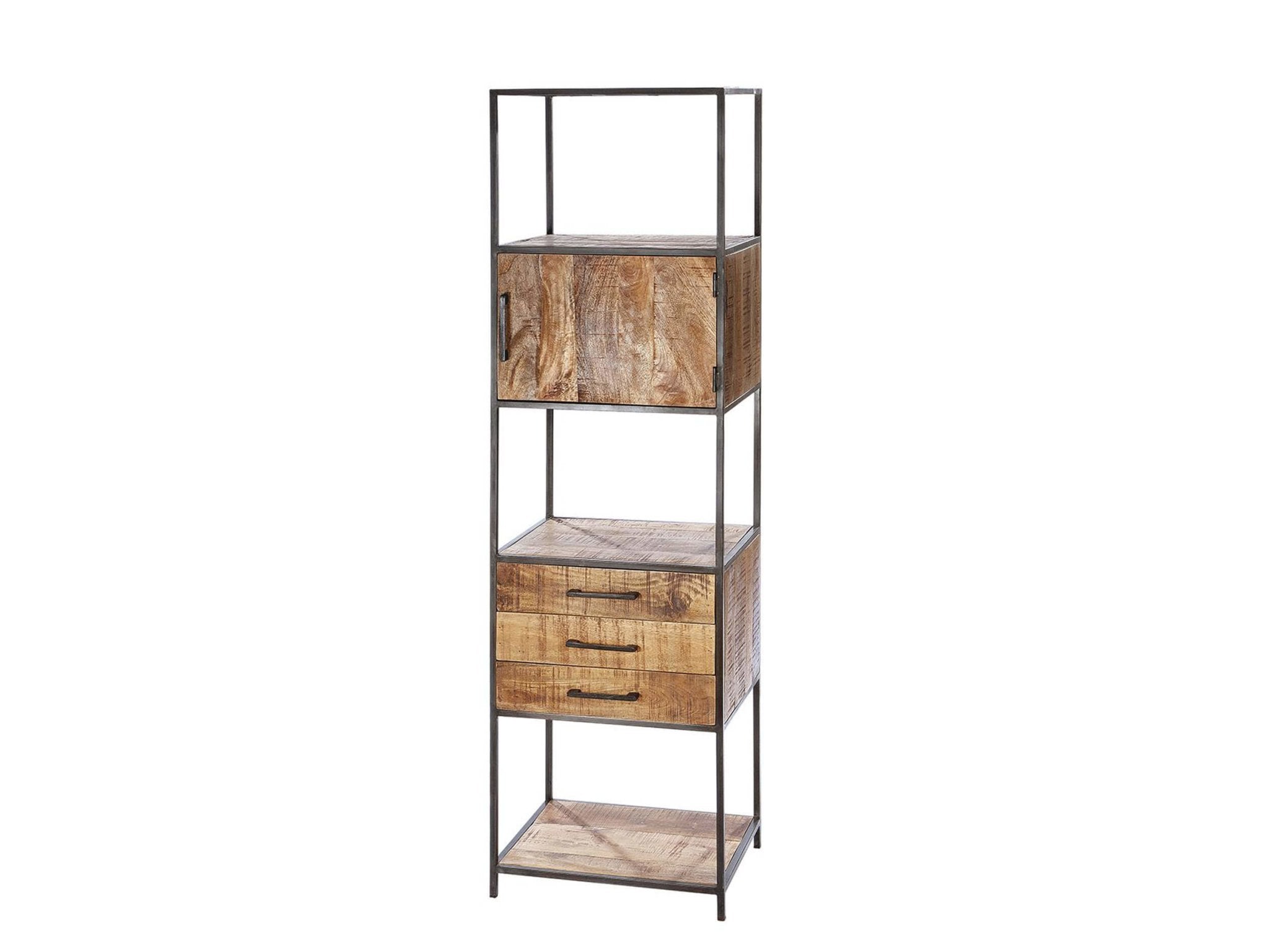 Industriële boekenkast met lades | Camara | 50 x 40 x 180 cm