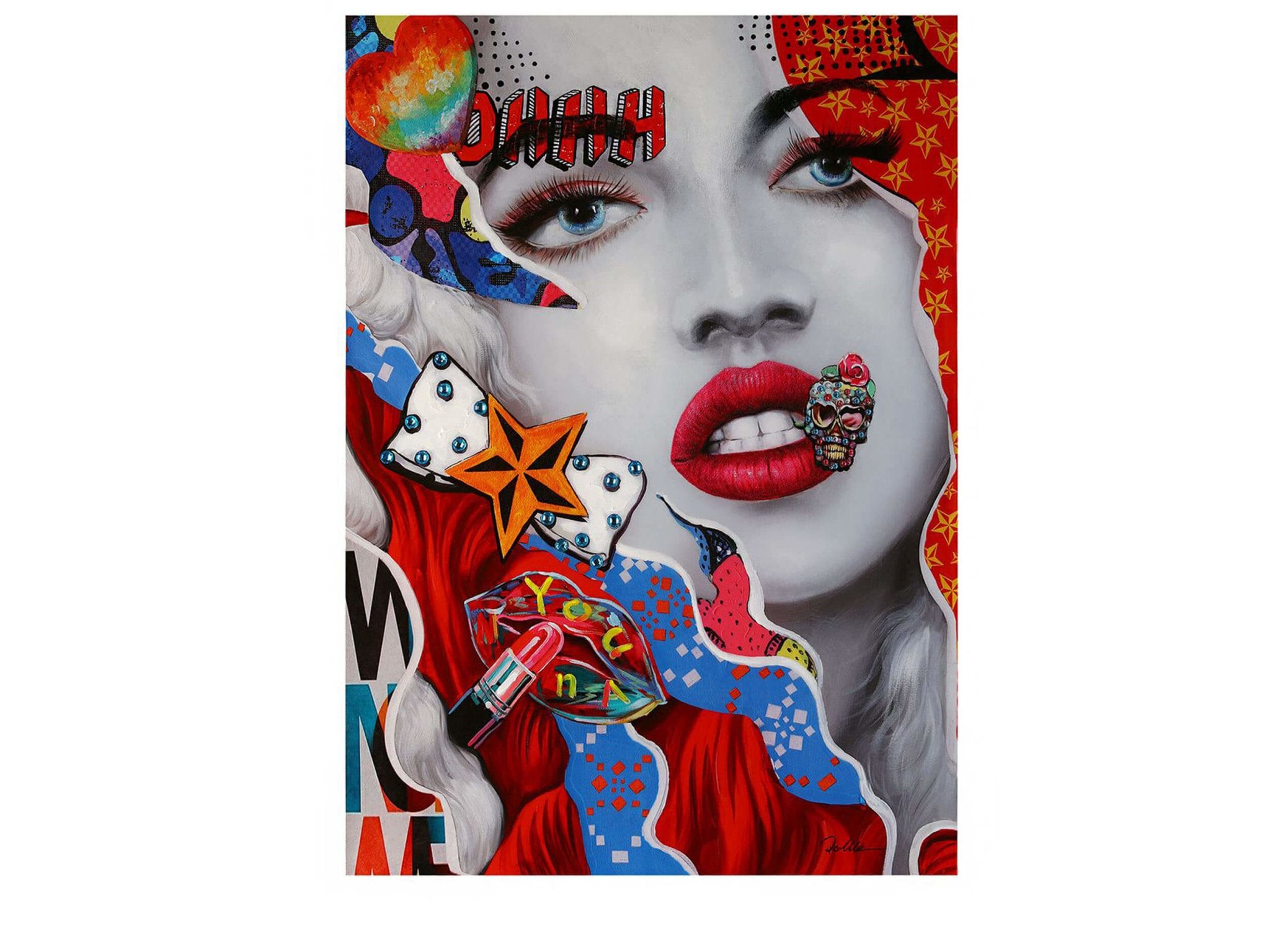 Canvas schilderij - Pop Art Girl | H. 100 cm