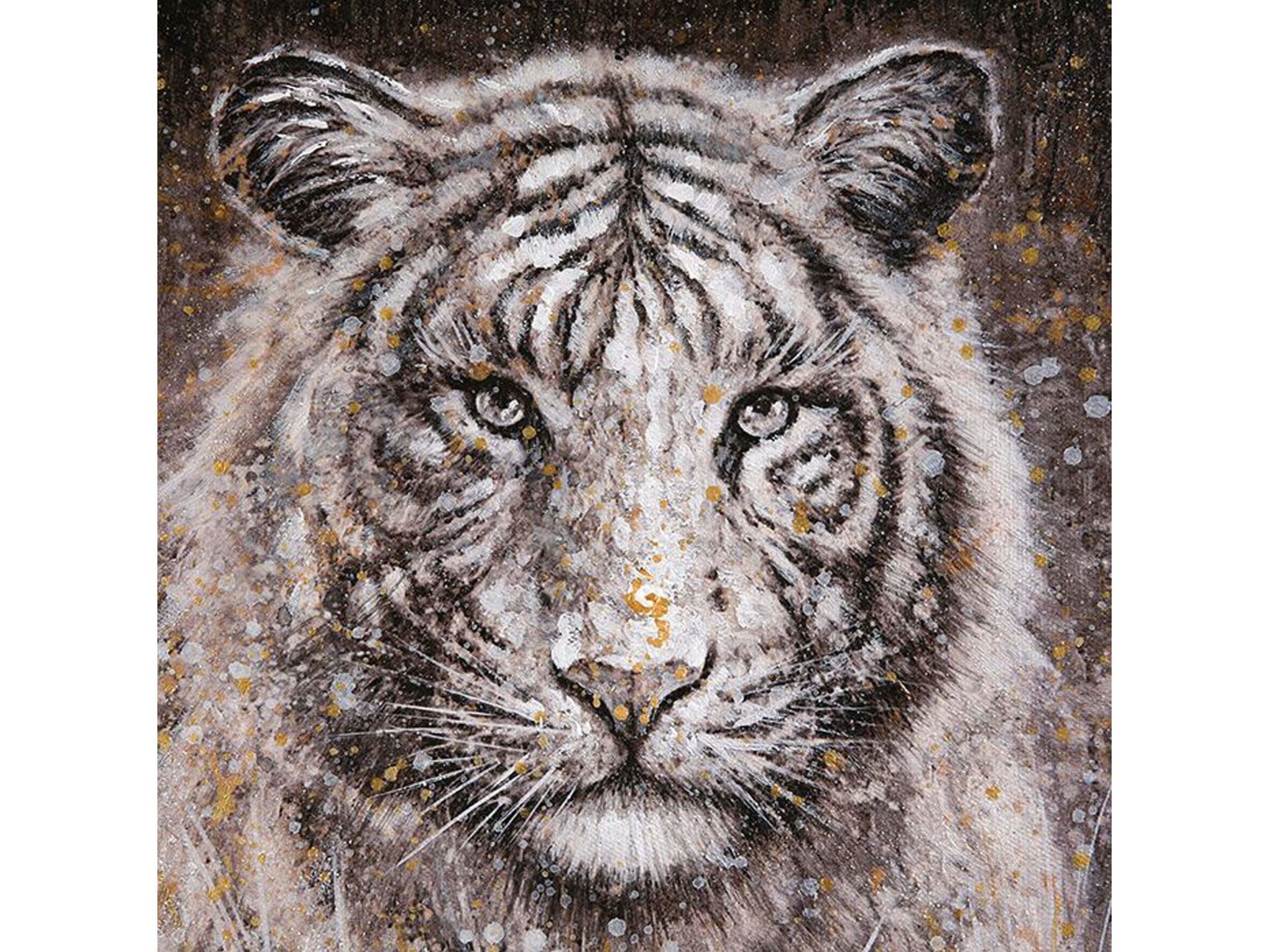 Witte tijger canvas