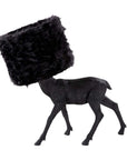 Abstracte Hert tafellamp - Zwart | Black deer | H.56 cm