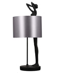 Deco lamp "Lady" black, silver | H. 61 cm