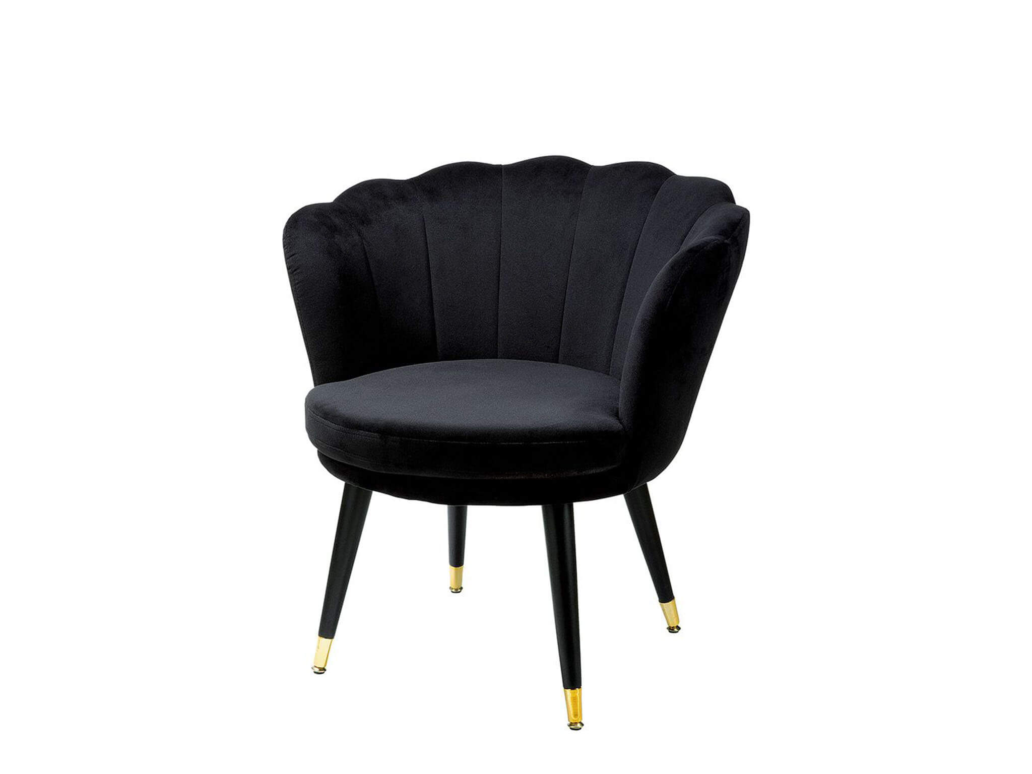 Chaise de salle à manger design velours - Noir | Doux