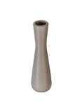 Geribbelde moderne keramische vaas - Beige | Crest | H. 38.5 cm